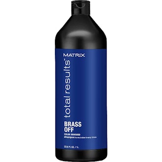 Matrix Total Results Brass Off Blue Shampoo for Brunettes can help neutralize bad hair dye mistakes