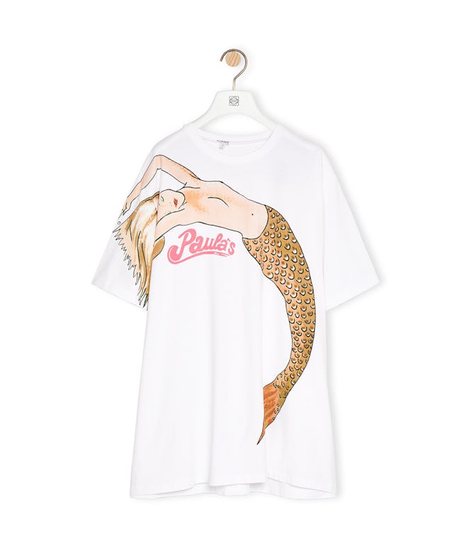 Oversize T-Shirt In Mermaid Cotton