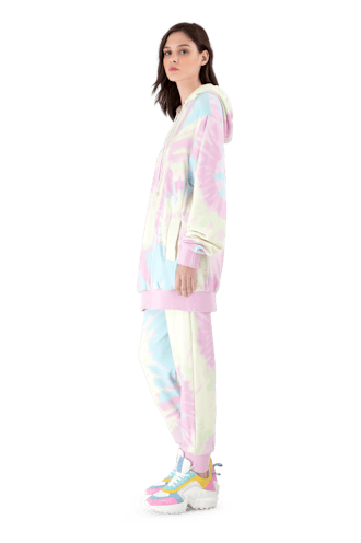 Pink Tie-Dye Jersey Tracksuit Trousers