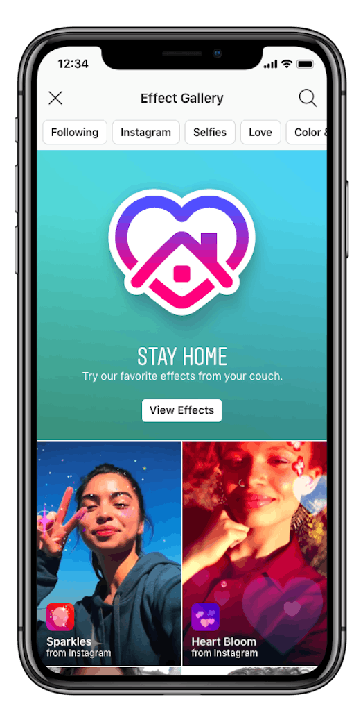 Here's where to find Instagram's "Stay At Home" filters to step up your Stories game.