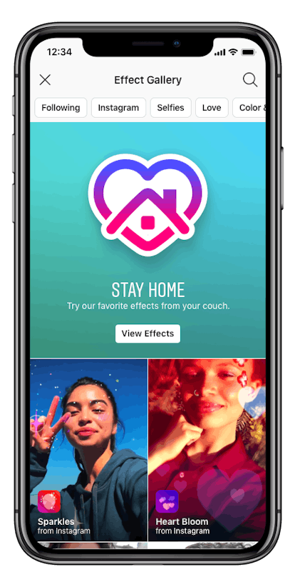 Here's where to find Instagram's "Stay At Home" filters to step up your Stories game.