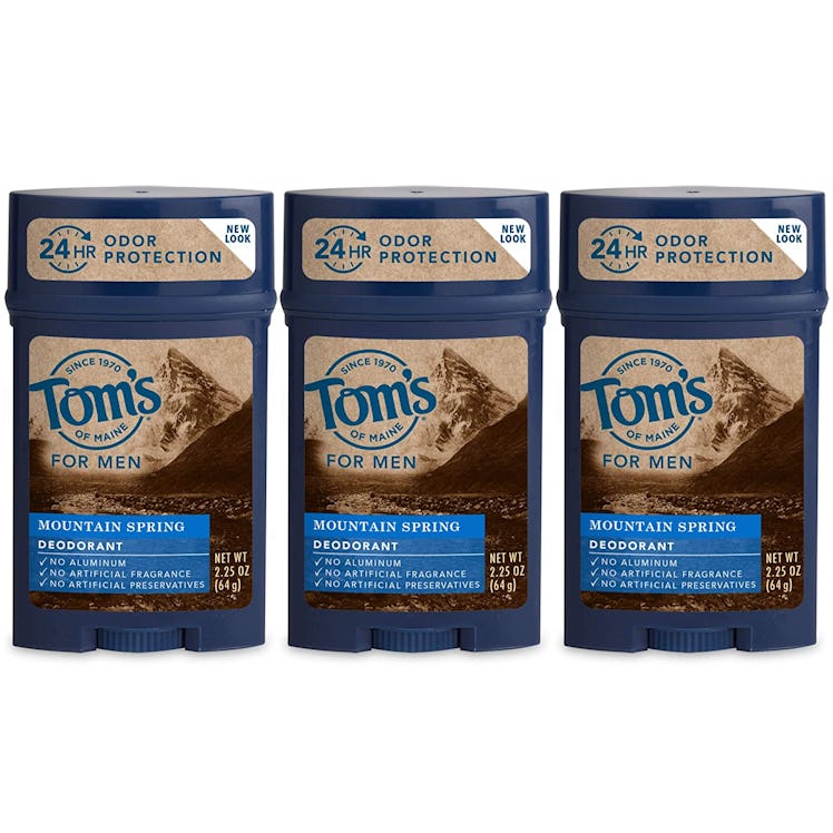 Tom’s of Maine Men’s Long Lasting Wide Stick Deodorant (3-pack)