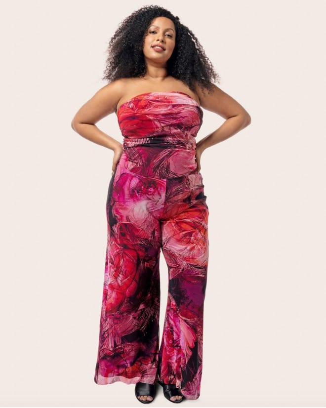 Floral Strapless Jumpsuit