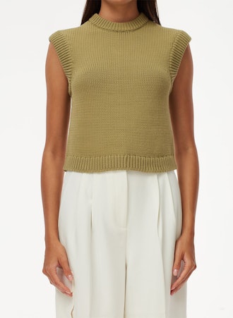 Tube Yarn Cropped Pullover