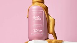 Formula and bottle of Sunday Riley Clean Rinse.