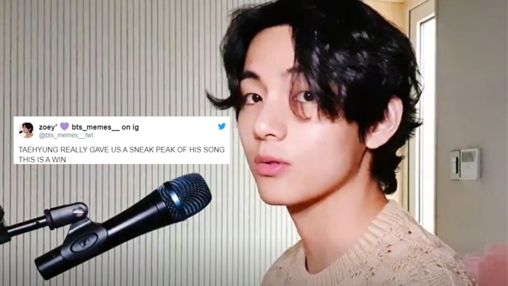 This Video Of Bts V Teasing A New Solo Song Has Armys Shook