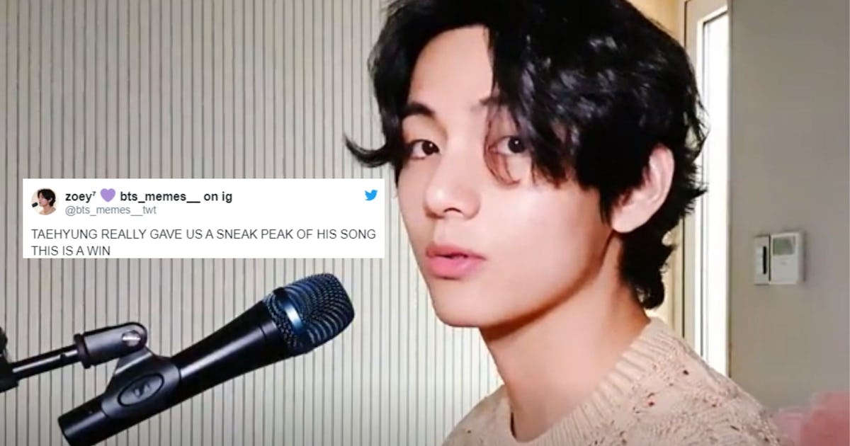 This Video Of Bts V Teasing A New Solo Song Has Armys Shook