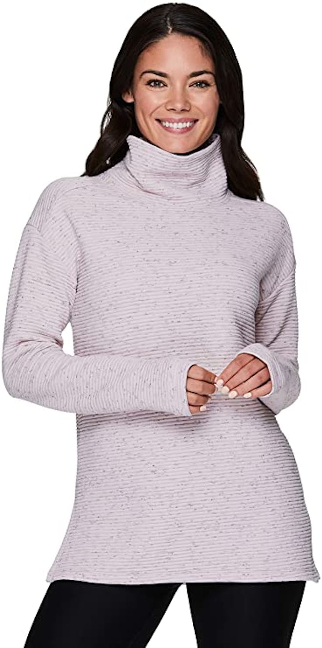 RBX Active Quilted Cowl Neck Pullover Sweatshirt