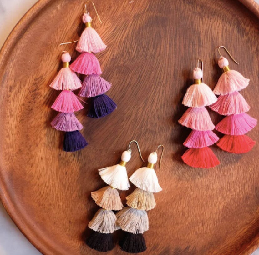 Tassel Earrings is an easy mother's day craft kids can make