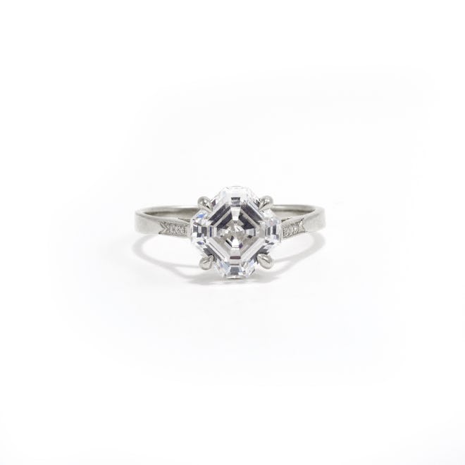 Diana Asscher Cut Engagement Ring