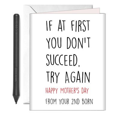 Funny Mother's Day Card, From 2nd born
