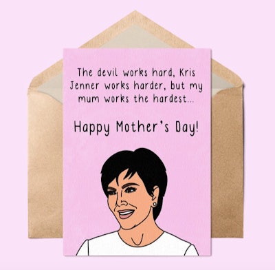 Kris Jenner Mother's Day Card