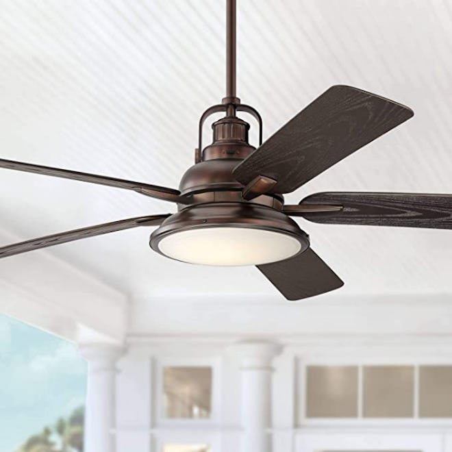 Casa Vieja Industrial Outdoor Ceiling Fan with Light