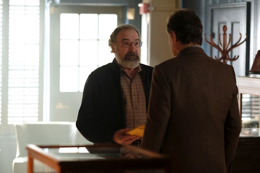Mandy Patinkin as Saul Berenson and Jon Lindstrom as Claude Morady in Showtime's Homeland