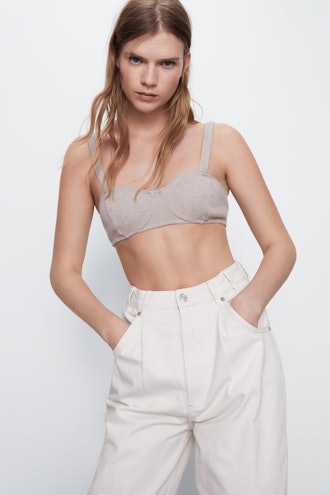 Cropped Soft Feel Top