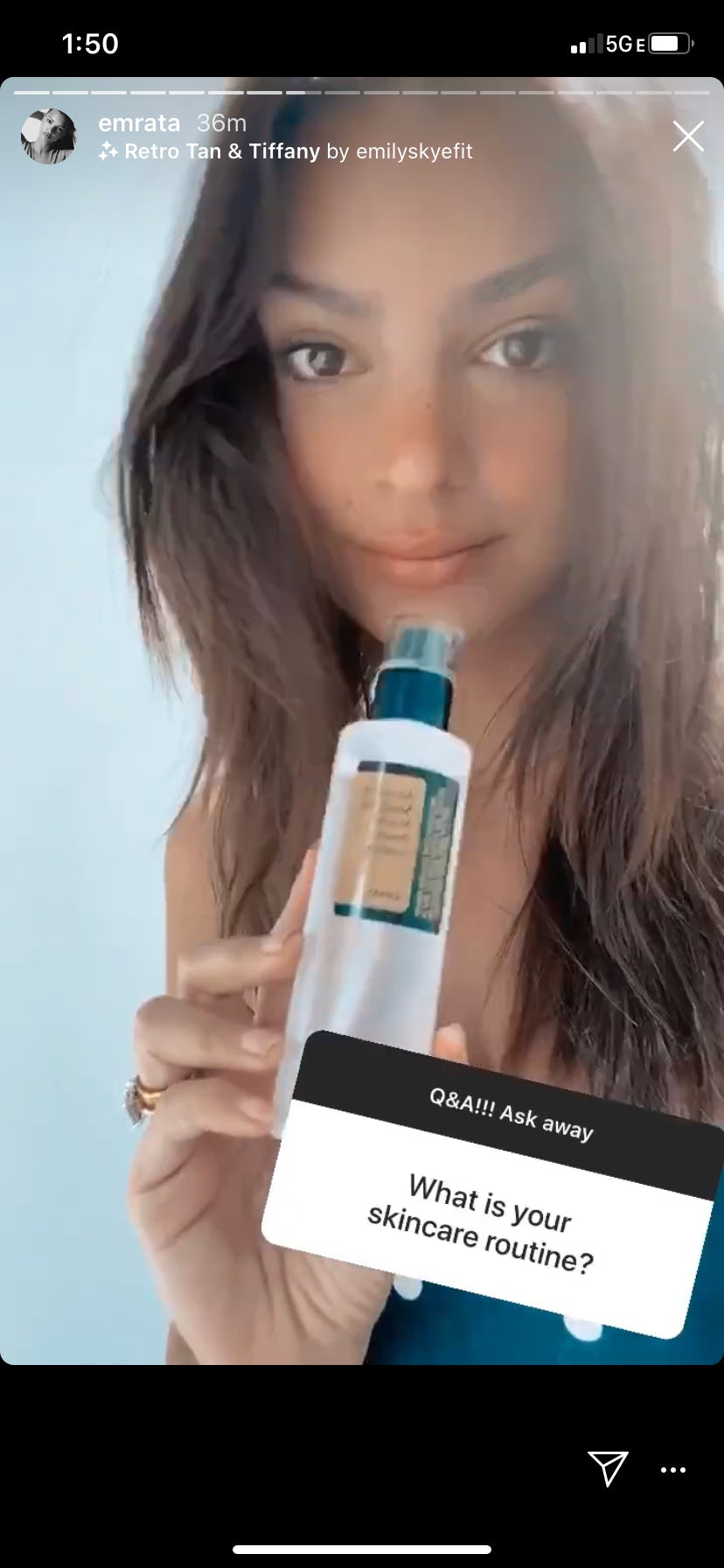 emily ratajkowski skincare routine
