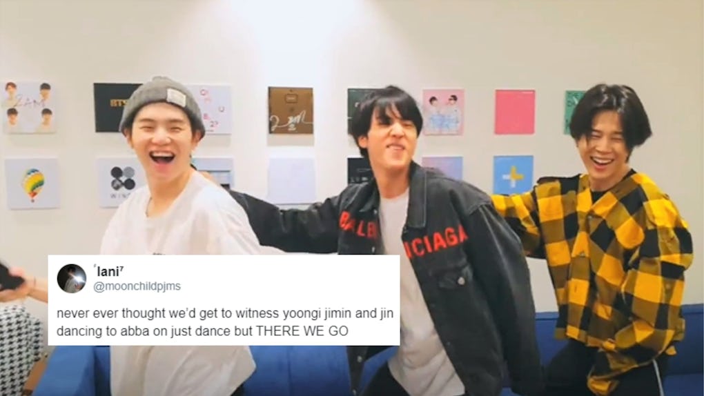 These Videos Of Bts Jimin Suga Jin Playing Just Dance Are Pure Fire