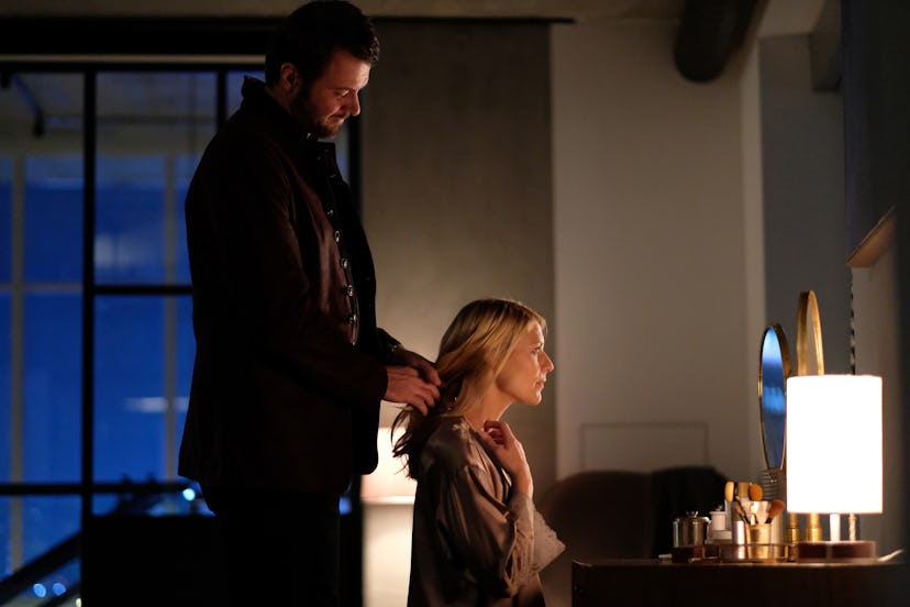 Costa Ronin as Yevgeny and Claire Danes as Carrie Mathison in Homeland on Showtime