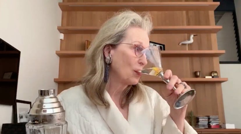 Meryl Streep drinking Meme, Sondheim performance