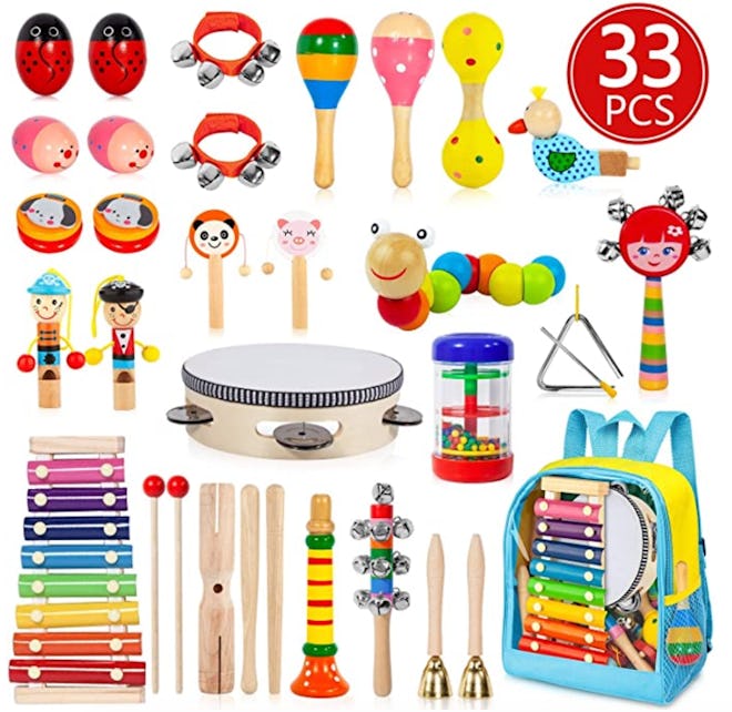 AOKIWO Kids Musical Instruments (33 Pieces)