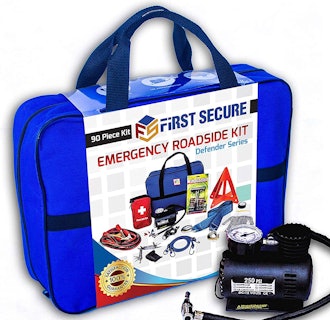 First Secure Emergency Roadside Kit - Defender Series (90-Piece Set)