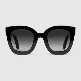 Round-frame acetate sunglasses with star
