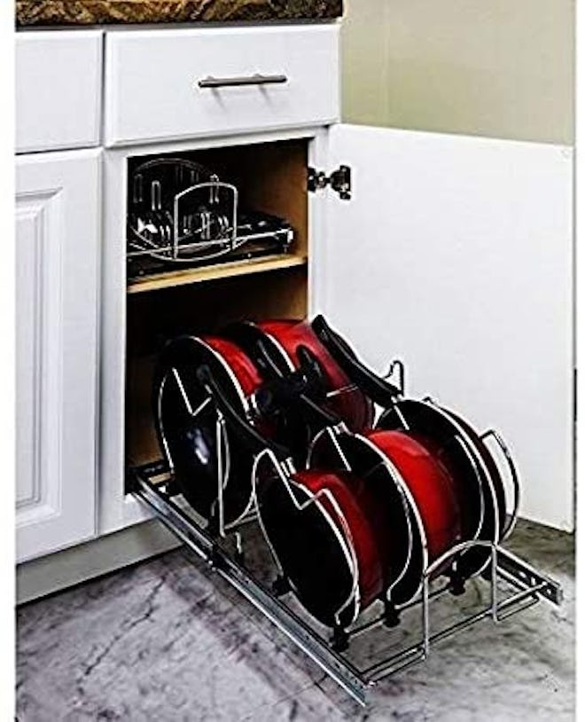 Hardware Resources Silver Pots and Pans Drawer Organizer