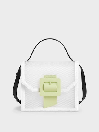 Charles & Keith See-Through Effect Buckled Bag