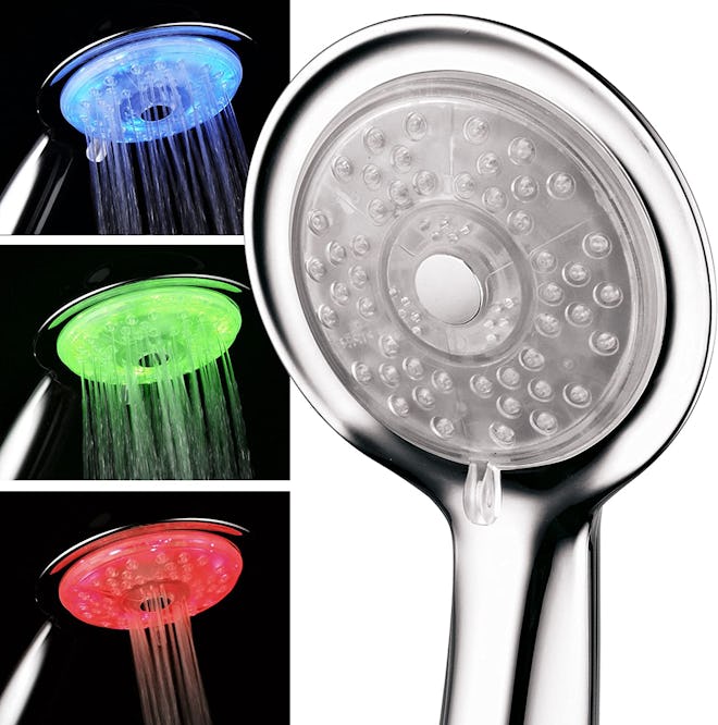 Power Spa® Luxury LED Color-Changing Handheld Showerhead