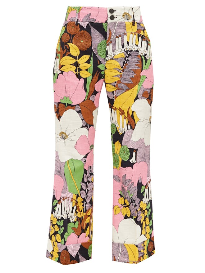 Hendrix Floral-Print Cotton-Blend Trousers