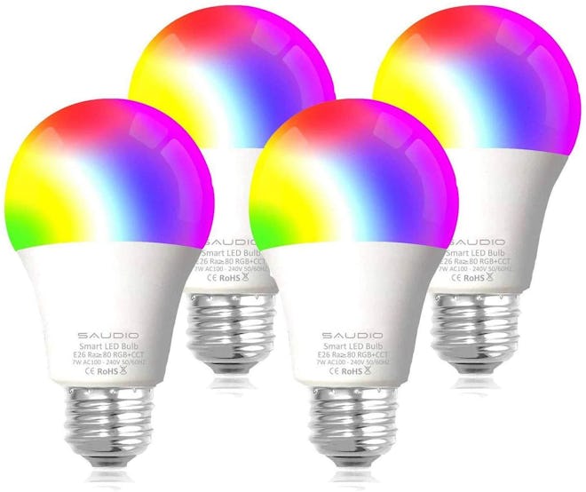 Saudio Smart WiFi Light Bulbs (4-Pack)