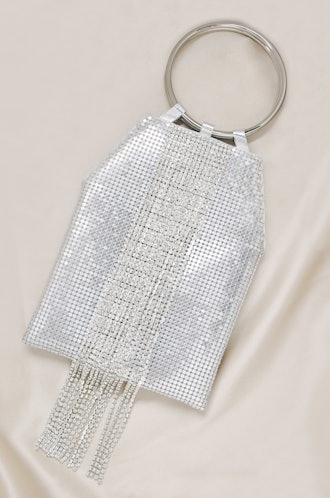 Ettika Silver Mesh Handle Bag