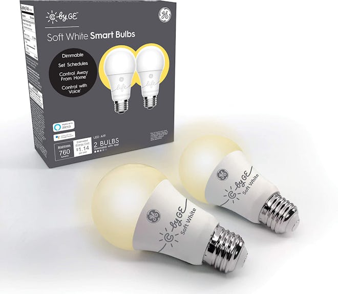 C by GE A19 Smart Light Bulb - Soft White Light Bulb, 2-Pack