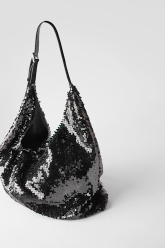 Zara Sequin Bucket Bag