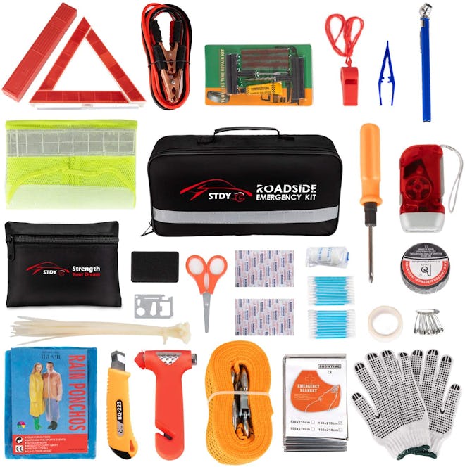 STDY Car Roadside Emergency Kit (57-Piece Set) 