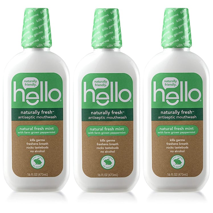 Hello Oral Care Naturally Fresh Antiseptic Mouthwash, Free Fresh Mint