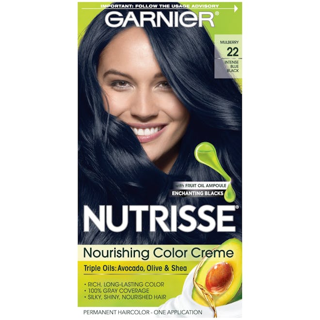 Garnier Nutrisse Nourishing Color Creme, 22 - Intense Blue Black