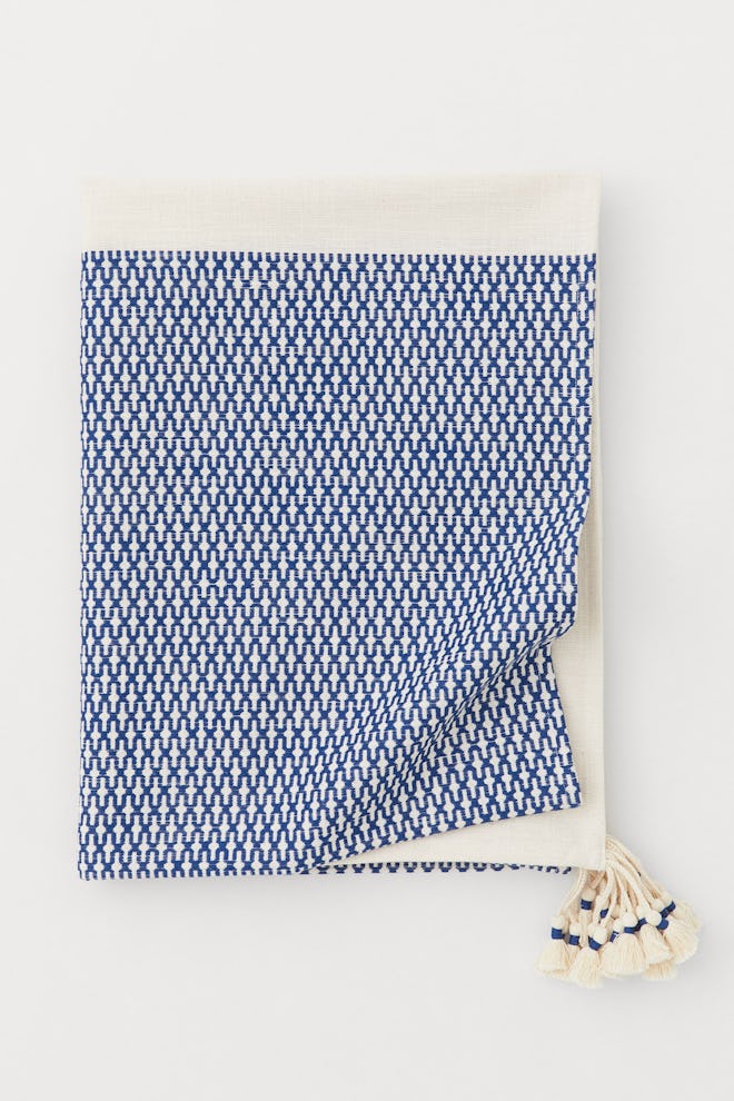 Cotton Tablecloth with Tassels