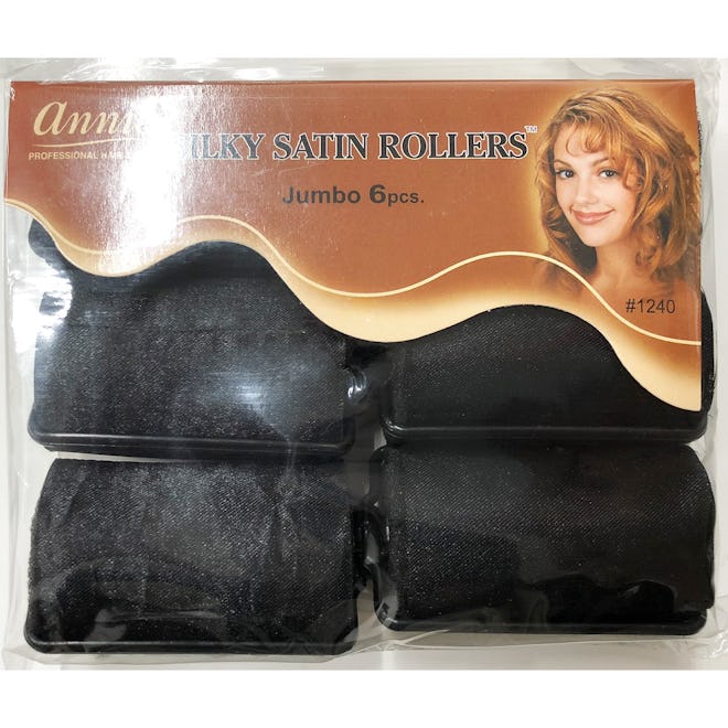 Annie Silky Satin Jumbo Size Rollers (6-Pack) 