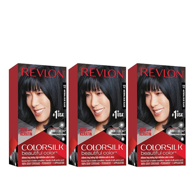 Revlon Colorsilk Beautiful Color (3-Pack),  Natural Blue Black 