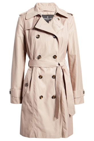 London Fog Double Breasted Trench Raincoat