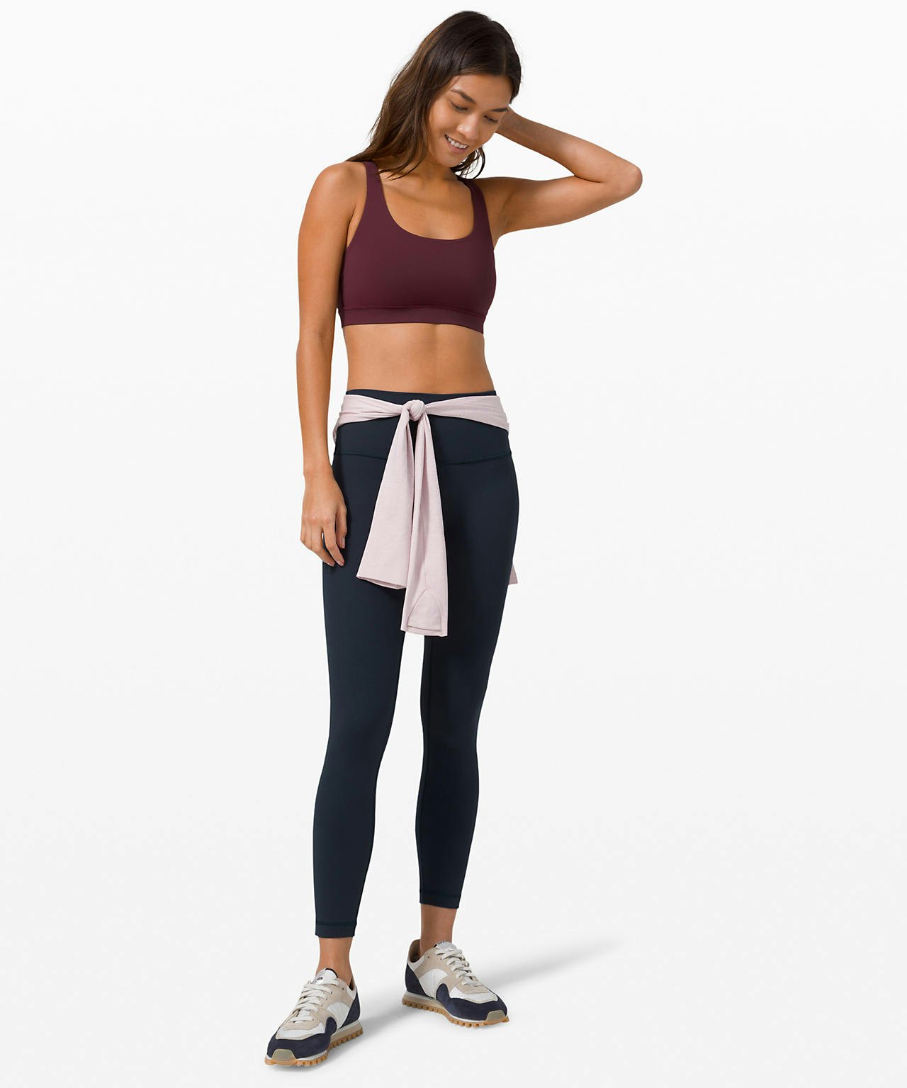 Lulu Original Yoga Wear Ribbed Contrast Color Running Sports