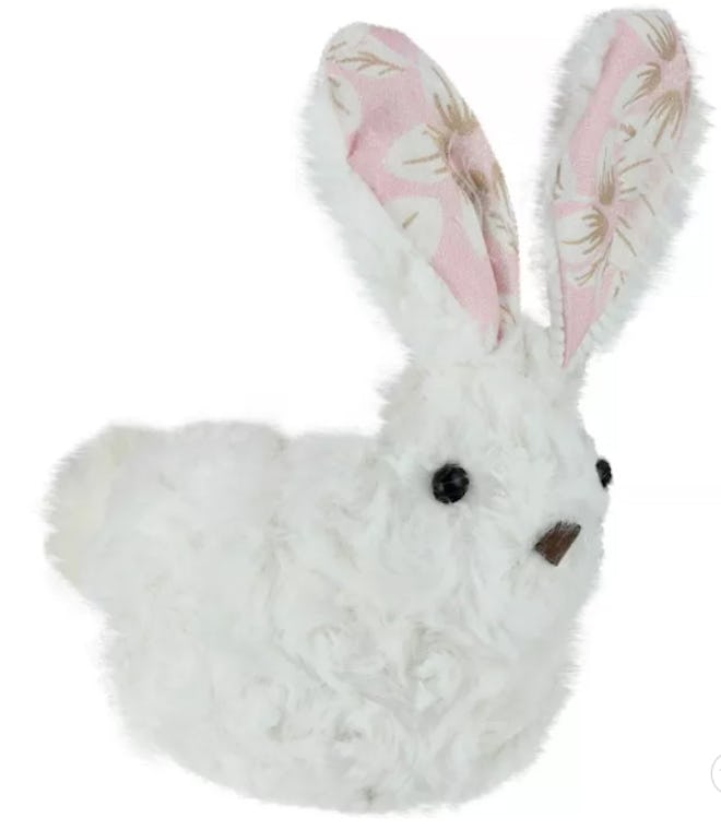 Northlight 6” Plush Floral Easter Rabbit Spring Figure 