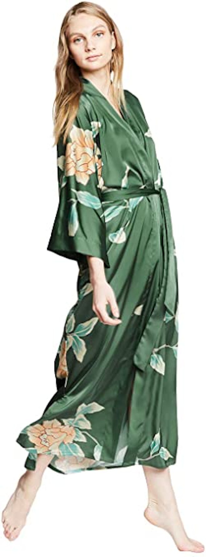 OLDSHANGHAI Long Charmeuse Kimono