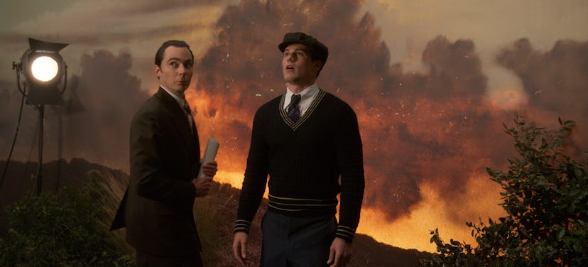 Jim Parsons as Henry Willson & Jake Picking as Rock Hudson in 'Hollywood'