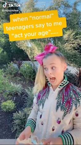 Jojo Siwa's TikTok calling out haters for comparing her to Charli D'Amelio