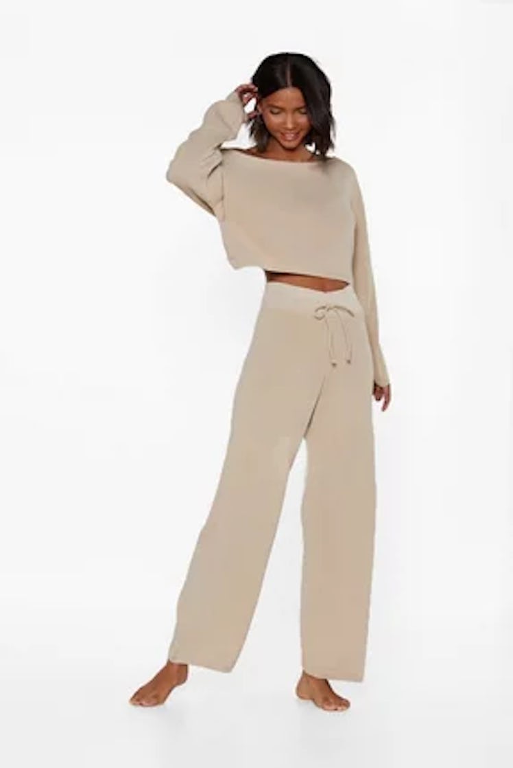 Nasty Gal Slow Down Sweater and Joggers Lounge Set