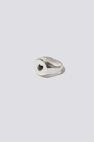 Heart Sapphire Signet Ring