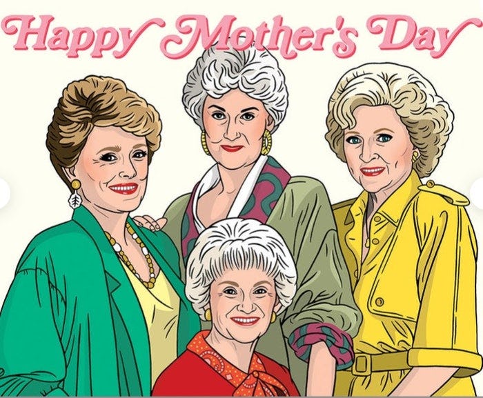 golden girls mother's day card from etsy