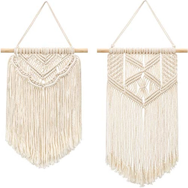 Mkono Macrame Wall Hanging Home Decoration (2-Pack) 